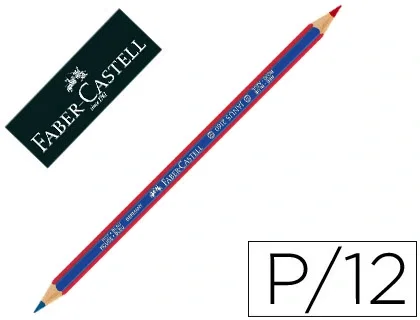 Faber-Castell Lápiz bicolor 2160 trazo 3,3mm rojo-azul