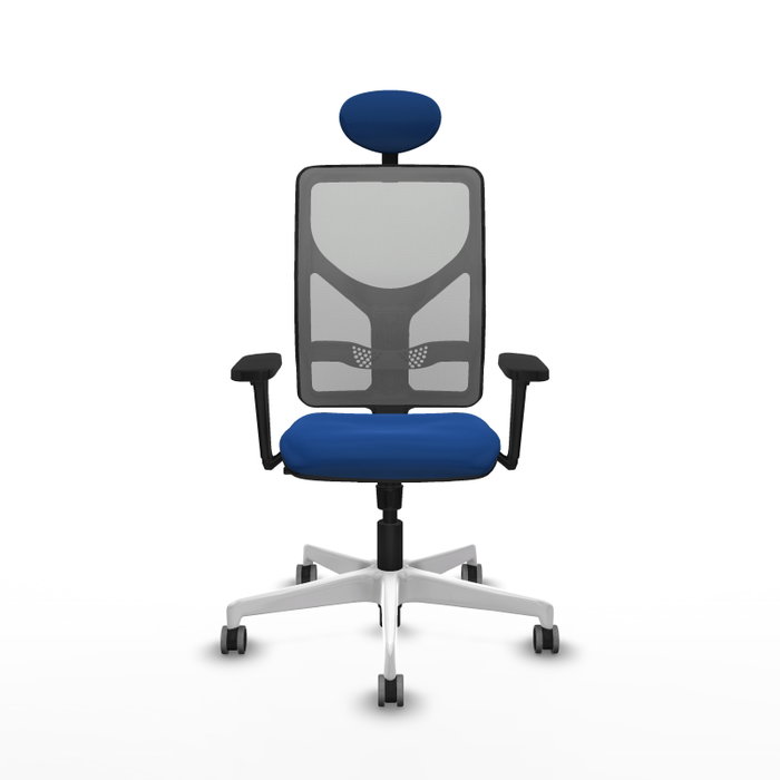 PIQUERAS Y CRESPO Silla de oficina Motilla Azul y Gris