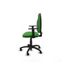 Silla de oficina Algarra con mecanismo Contacto permanente básico tapizada con Tela color Verde. Equipada con Base poliamida negra, Brazos 1D y Ruedas autofrenantes