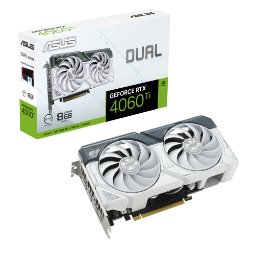 ASUS Dual -RTX4060TI-8G-WHITE NVIDIA GeForce RTX 4060 Ti 8 GB GDDR6