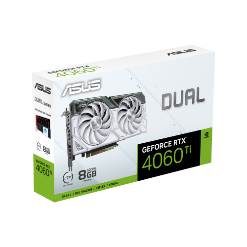 ASUS Dual -RTX4060TI-8G-WHITE NVIDIA GeForce RTX 4060 Ti 8 GB GDDR6