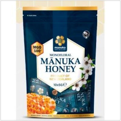 MANUKA NEW ZELAND Miel de Manuka Raw MGO 100+ Monofloral 10 Monodosis
