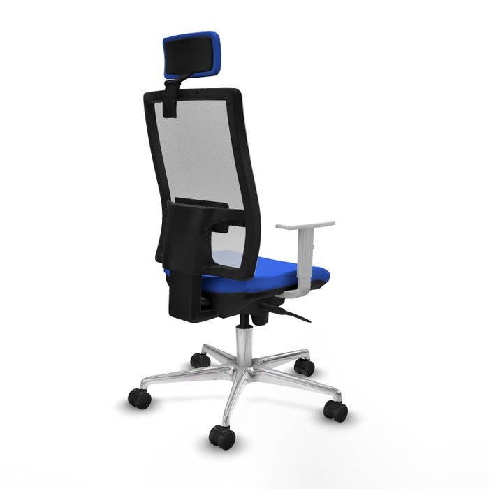 PIQUERAS Y CRESPO Silla de oficina Horna con mecanismo Sincro, Azul y Blanco PIQUERAS Y CRESPO Silla de oficina Horna con mecanismo Sincro, Azul y Blanco