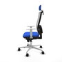 PIQUERAS Y CRESPO Silla de oficina Horna con mecanismo Sincro, Azul y Blanco