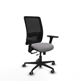PIQUERAS Y CRESPO Silla de oficina Zulema con mecanismo Sincro/Traslack Gris y Negro