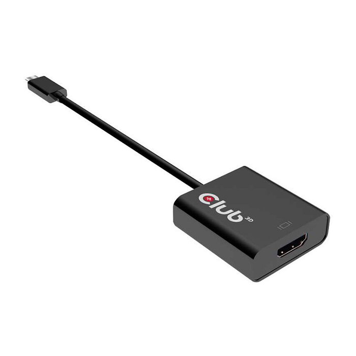 Club 3D Adaptador USB 3.1 Tipo C a HDMI 2.0 Activo Macho a Hembra 4K UHD HDR 60Hz 0.15m Club 3D Adaptador USB 3.1 Tipo C a HDMI 2.0 Activo Macho a Hembra 4K UHD HDR 60Hz 0.15m