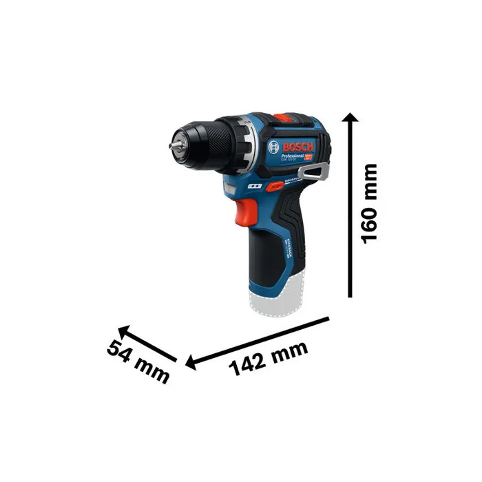 Bosch Professional Taladro Atornillador GSR 12V-32 con 2 Baterias GBA 2.0Ah, Cargador GAL 12V-20 y Bolsa (AABOE90286)