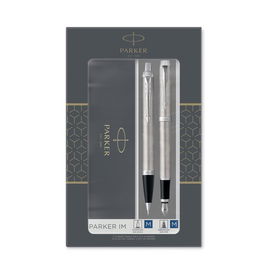 Juego Boligrafo+Pluma Parker Im Acero Ct