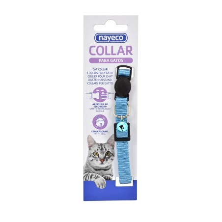 Nayeco Collar Gato Basic Azul 20-33cm x 1cm (Set de 3)