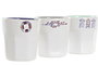 DKD Home Decor Café Set Mediterraneo Azul Blanco Gres Set 6 Piezas 90 ml Apto Microondas y Lavavajillas 14.6 x 6 x 20 cm