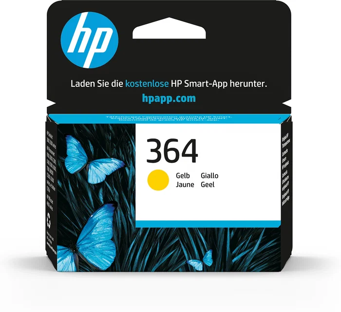 HP Original 364 Cartucho de tinta amarillo - Rendimiento estándar, 300 páginas HP Original 364 Cartucho de tinta amarillo - Rendimiento estándar, 300 páginas