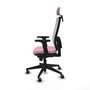 PIQUERAS Y CRESPO Silla de oficina Horna con mecanismo Sincro, Rosa y Blanco