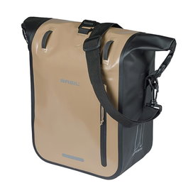 Basil Bolsa Rivo M, Impermeable, 15L con Cierre Rolltop y Bandolera Desmontable para Bicicleta