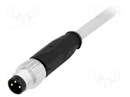 HARTING Conector M8 macho de 3 pines con cable de 0,5 m recto