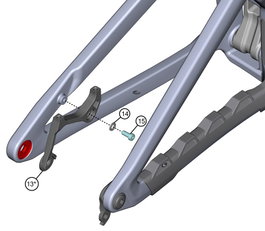 Ghost Soporte de freno desmontable para discos 200 mm y 203 mm con arandela y tornillo