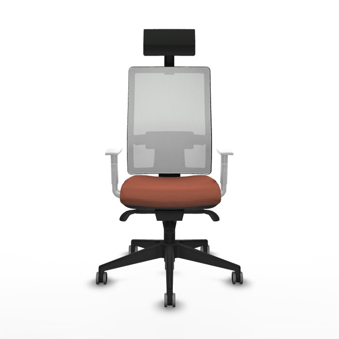 PIQUERAS Y CRESPO Silla de oficina Horna con mecanismo Sincro, Marrón y Blanco PIQUERAS Y CRESPO Silla de oficina Horna con mecanismo Sincro, Marrón y Blanco