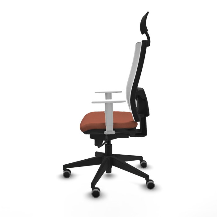 PIQUERAS Y CRESPO Silla de oficina Horna con mecanismo Sincro, Marrón y Blanco PIQUERAS Y CRESPO Silla de oficina Horna con mecanismo Sincro, Marrón y Blanco