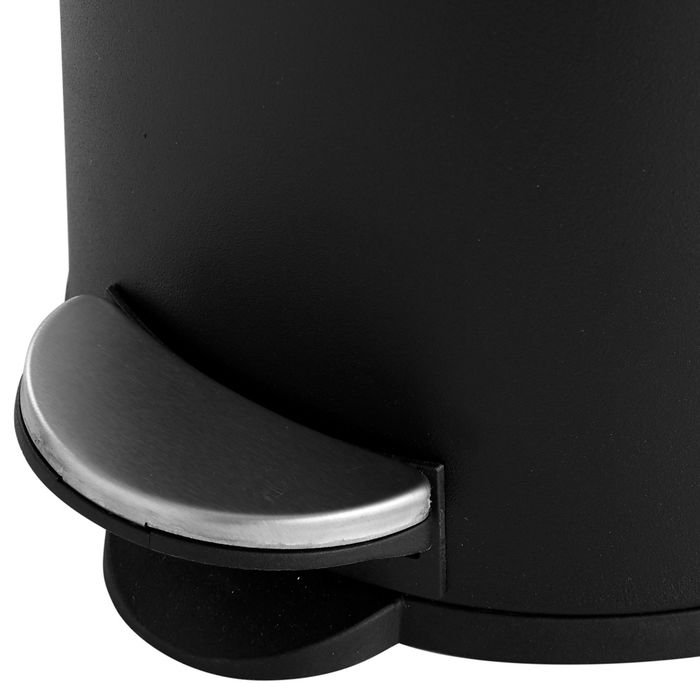 Day Cubo de Basura 3 L con Pedal en Acero Inoxidable, Tapa Antihuellas y Cierre Suave, Papelera Interior Extraíble