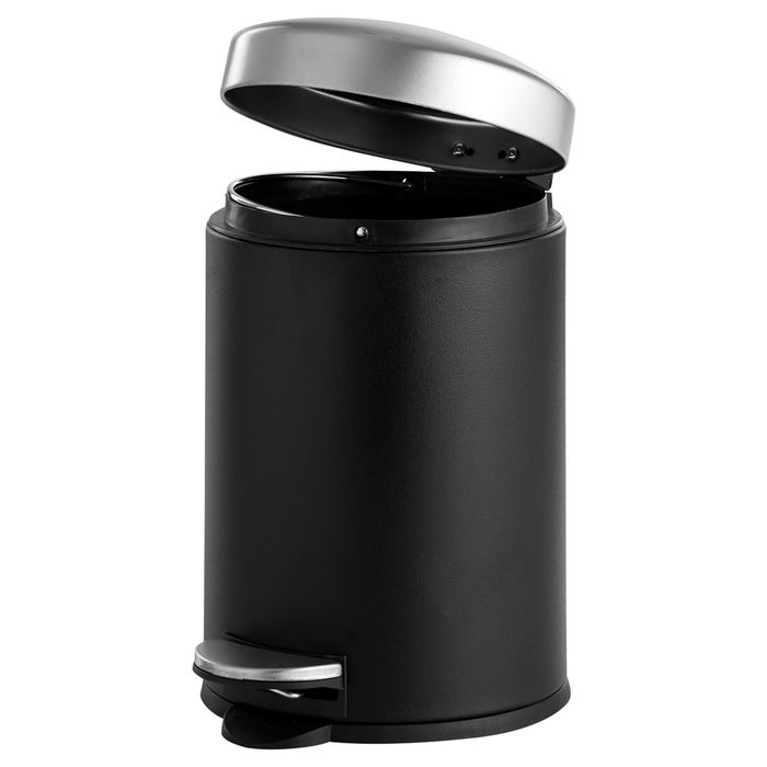 Day Cubo de Basura 3 L con Pedal en Acero Inoxidable, Tapa Antihuellas y Cierre Suave, Papelera Interior Extraíble