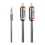 Lindy Cable de Audio Cromo Line 3,5 mm a Phono 10 m Antracita