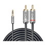 Lindy Cable de Audio Cromo Line 3,5 mm a Phono 10 m Antracita