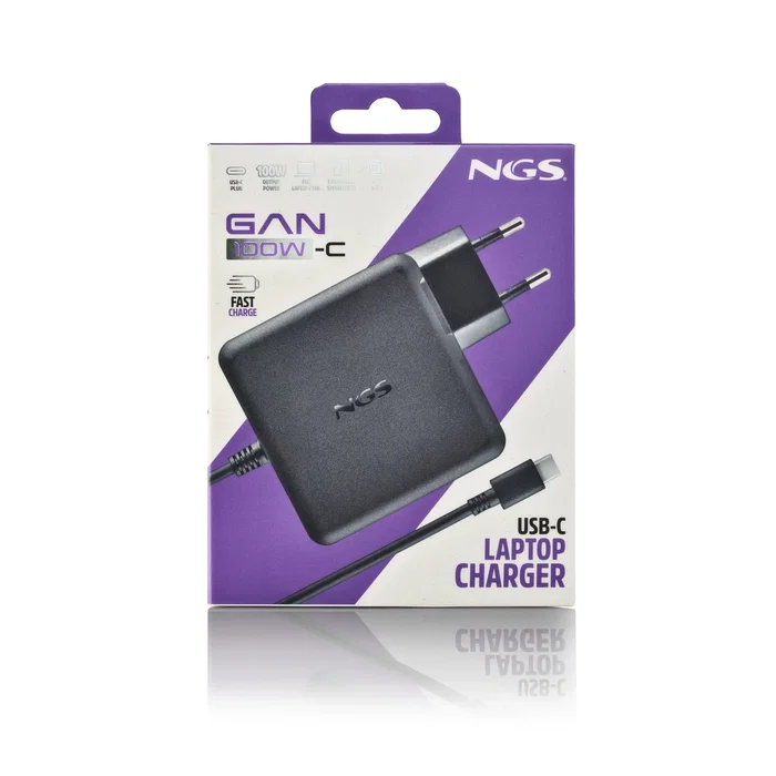 NGS Cargador de Pared GaN 100W GAN100W-C USB-C Negro para Portátil, Smartphone, Tablet - Tecnología PD 3.0, Automático 5-20V, 1 Puerto NGS Cargador de Pared GaN 100W GAN100W-C USB-C Negro para Portátil, Smartphone, Tablet - Tecnología PD 3.0, Automático 5-20V, 1 Puerto