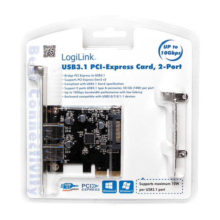 LogiLink PC0080 Tarjeta de Interfaz PCIe a USB 3.2 Gen 1
