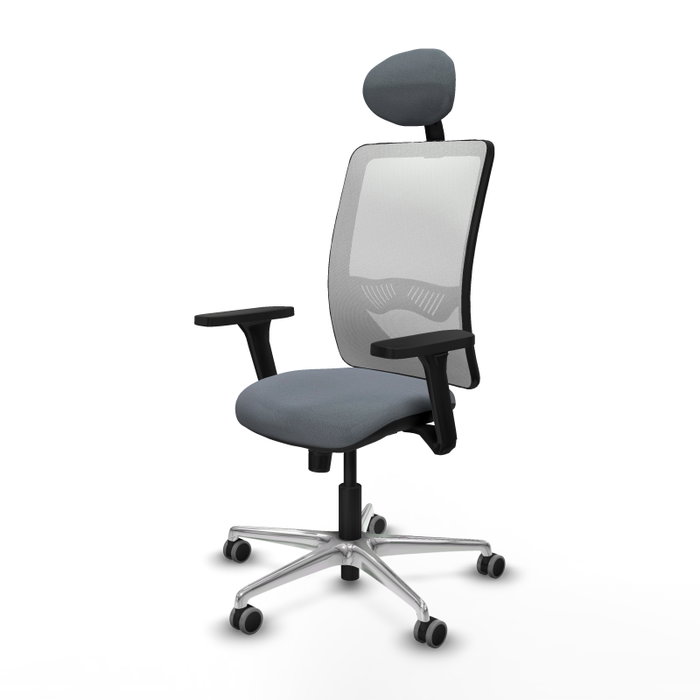 PIQUERAS Y CRESPO Silla de oficina Zulema con Mecanismo Sincro, Gris y Blanco PIQUERAS Y CRESPO Silla de oficina Zulema con Mecanismo Sincro, Gris y Blanco