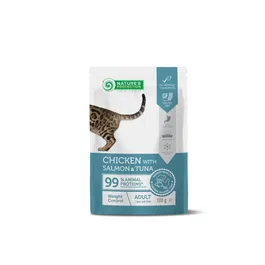 Nature's Protection Detox Cat Weight Pollo Salmón Atún Pouch 22x100 gr