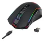 Redragon M910-KS Ranger Lite RGB Ratón Ergonómico para Gaming, Conexión USB/2.4GHz, 9 Botones, 4000 DPI, Negro