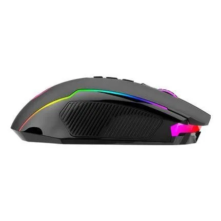 Redragon M910-KS Ranger Lite RGB Ratón Ergonómico para Gaming, Conexión USB/2.4GHz, 9 Botones, 4000 DPI, Negro