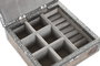 DKD Home Decor Joyero Árabe Plateado Gris 18x6x18 cm Madera y Aluminio (2 Unidades)