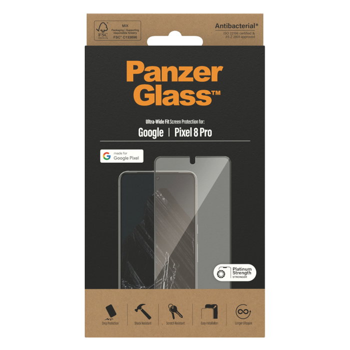 PanzerGlass Protector de Pantalla Google Pixel 8 Pro Ultra-Wide Fit PanzerGlass Protector de Pantalla Google Pixel 8 Pro Ultra-Wide Fit