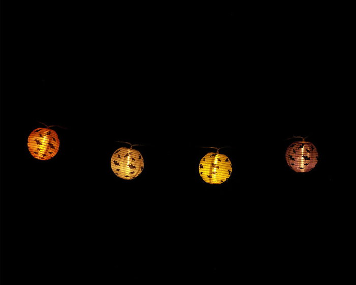 Guirnalda Decorativa 155 cm Con 6 Farolillos De Colores Y LED Diseño Murciélagos Halloween Guirnalda Decorativa 155 cm Con 6 Farolillos De Colores Y LED Diseño Murciélagos Halloween
