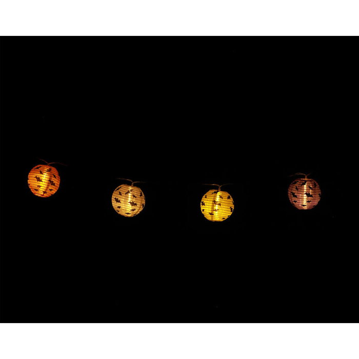 Atosa Guirnalda Decorativa de Halloween de 155 cm con 6 Farolillos de Colores LED y Diseño de Murciélagos Atosa Guirnalda Decorativa de Halloween de 155 cm con 6 Farolillos de Colores LED y Diseño de Murciélagos