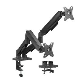 AISENS - SOPORTE DE MESA ECO CONTRAPESO GIRATORIO E INCLINABLE PARA MONITOR/TV 9KG (3 PIVOTES, 2 BRAZOS) DE 17-32, NEGRO