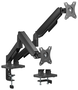 Aisens Soporte de Mesa Eco Contrapeso para 2 Monitores 17-32 pulgadas, Negro