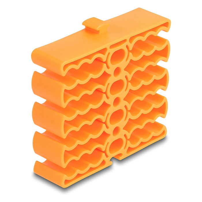 DeLOCK Organizador de cables con 24 entradas naranja 66255