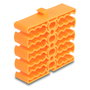 DeLOCK Organizador de cables con 24 entradas naranja 66255