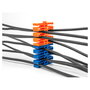 DeLOCK Organizador de cables con 24 entradas naranja 66255