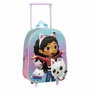 Cerdá Mochila Infantil Trolley 3D La Casa de Muñecas de Gabby Pink