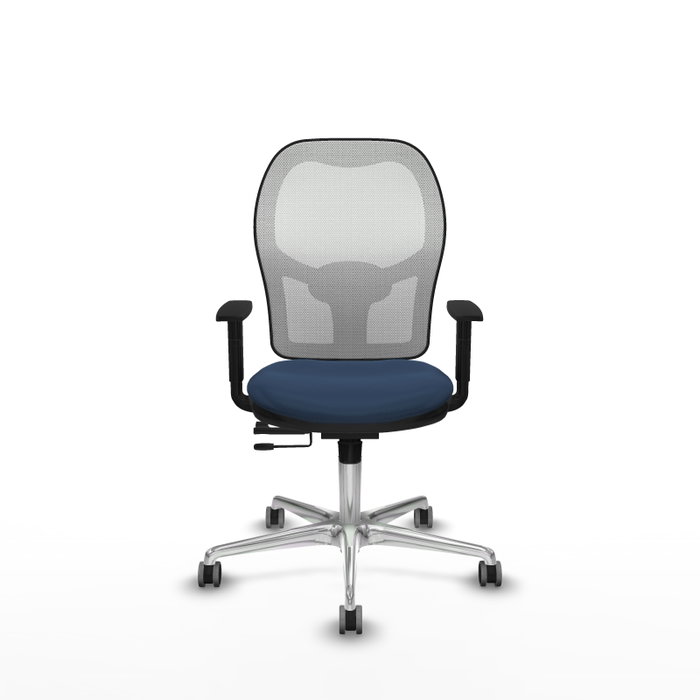 PIQUERAS Y CRESPO Silla de oficina Jorquera Sincro/Traslack Azul marino y Blanco