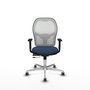 PIQUERAS Y CRESPO Silla de oficina Jorquera Sincro/Traslack Azul marino y Blanco