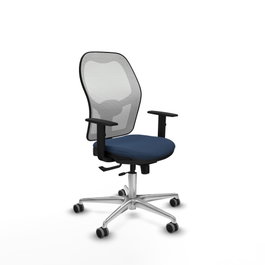 PIQUERAS Y CRESPO Silla de oficina Jorquera Sincro/Traslack Azul marino y Blanco