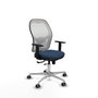 PIQUERAS Y CRESPO Silla de oficina Jorquera Sincro/Traslack Azul marino y Blanco