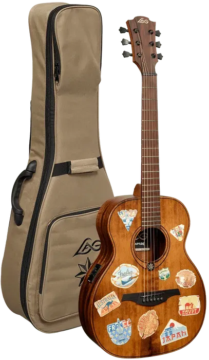 LAG Guitarra Acústica Escapade Globe Trotter Electro Lag Travel Natural Satinado