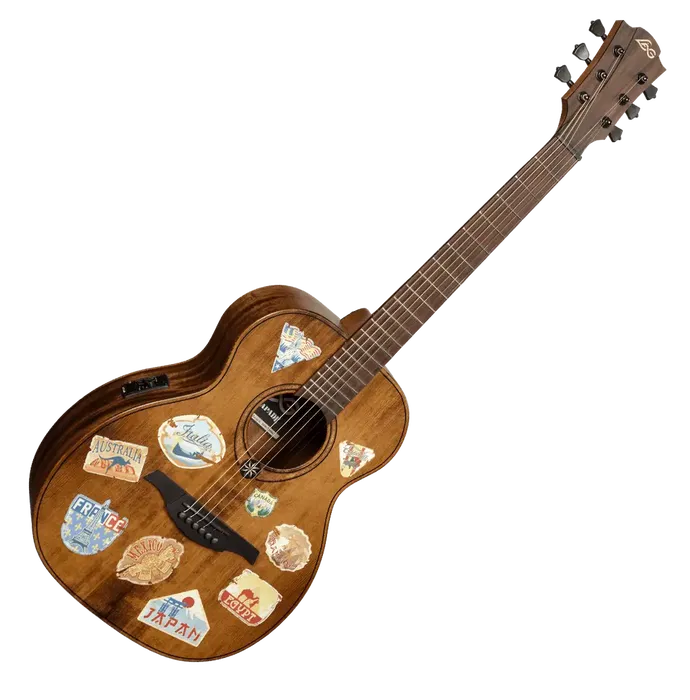 LAG Guitarra Acústica Escapade Globe Trotter Electro Lag Travel Natural Satinado