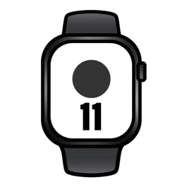 Apple Watch Series 11 GPS + Cellular 42mm Negro Azabache con Correa Deportiva Negra (M/L) - MF854QL/A
