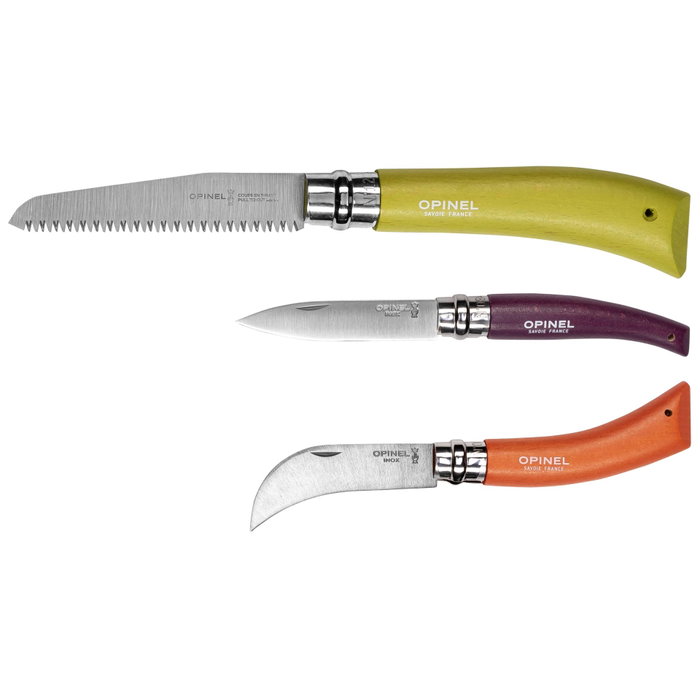 Opinel Coloured Gardener Box 3 Gardening Tools