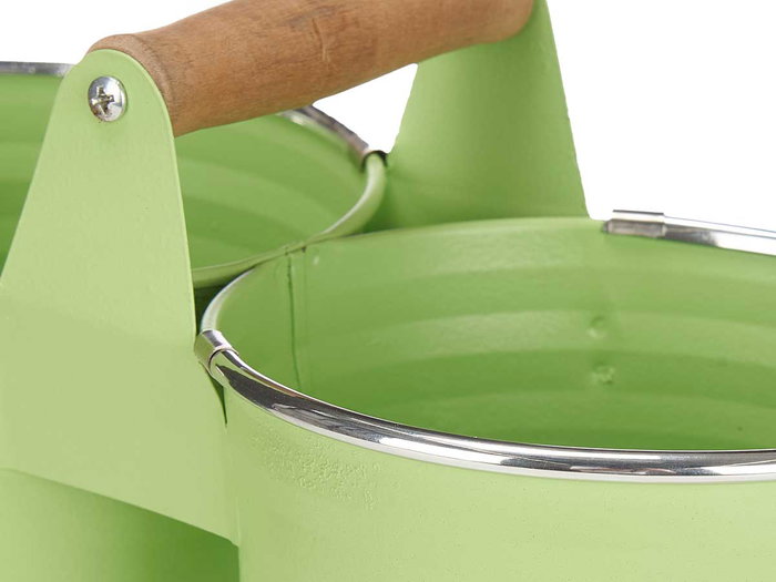 Macetero Doble Ibergarden Asas Zig Zag Filo Plata Surtidos Metal 26.5x17.5x13 cm (Set de 12)